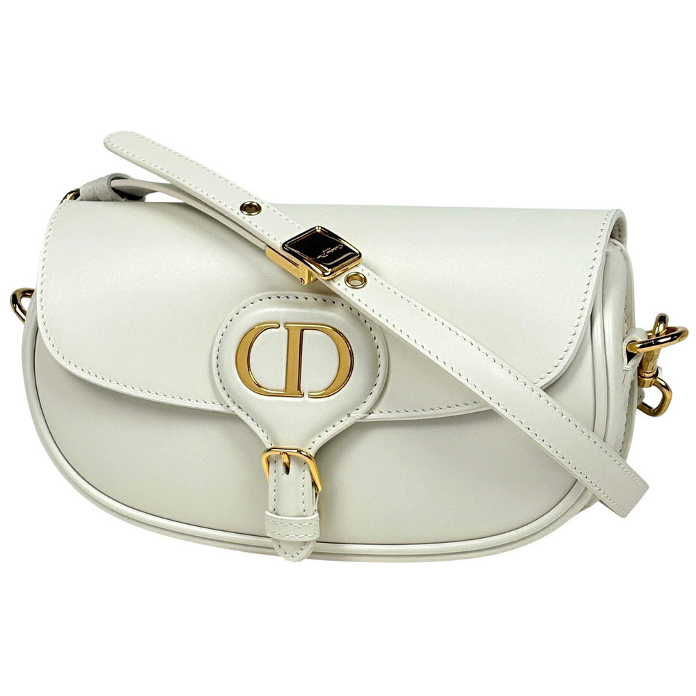 Christian Dior Bobby East West Bag Shoulder Leather White
